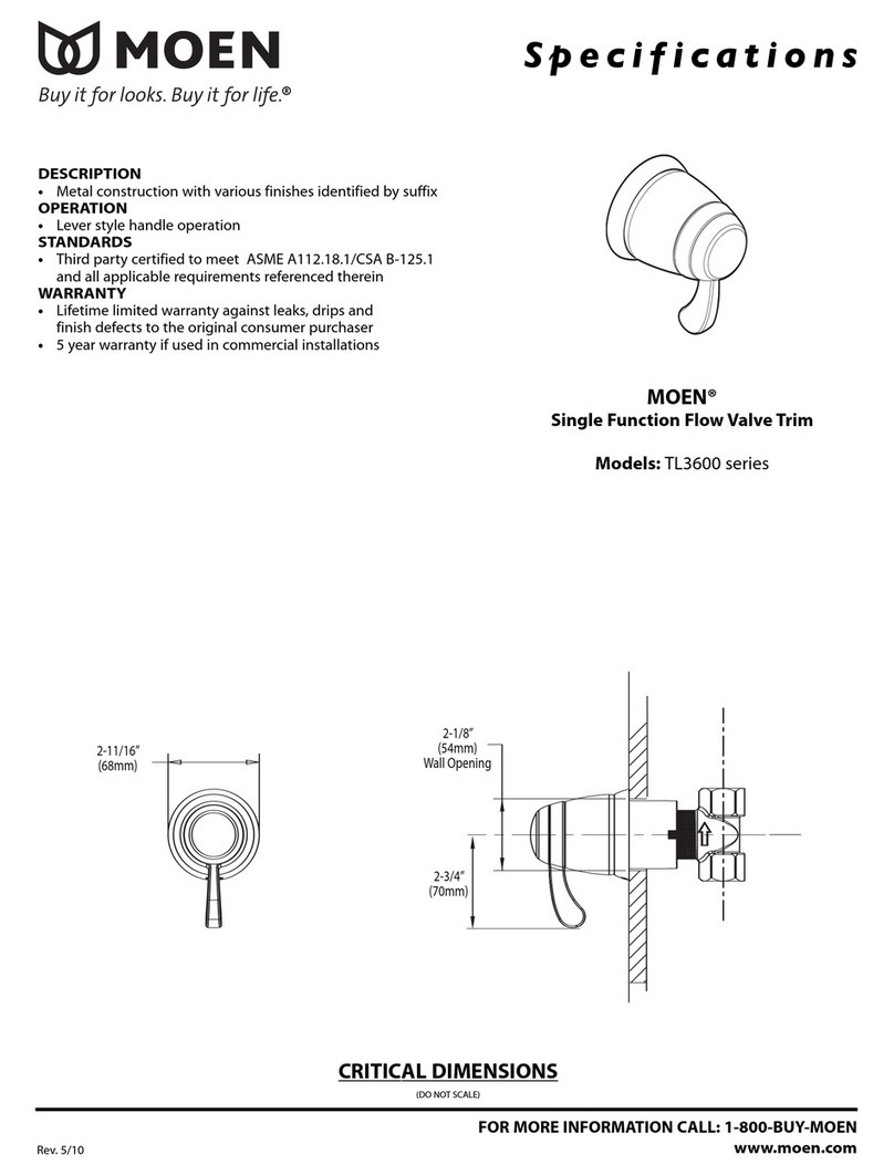 Moen TL3600 Series User manual