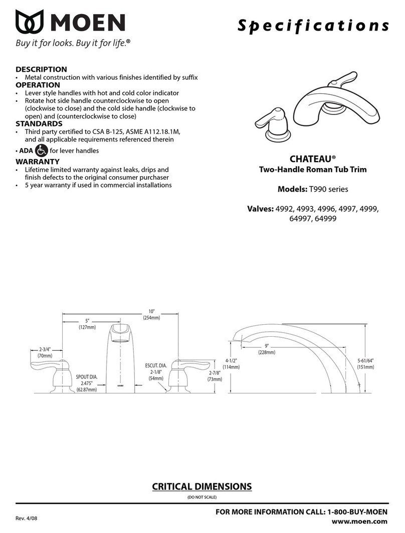 Moen CHATEAU T990 series User manual