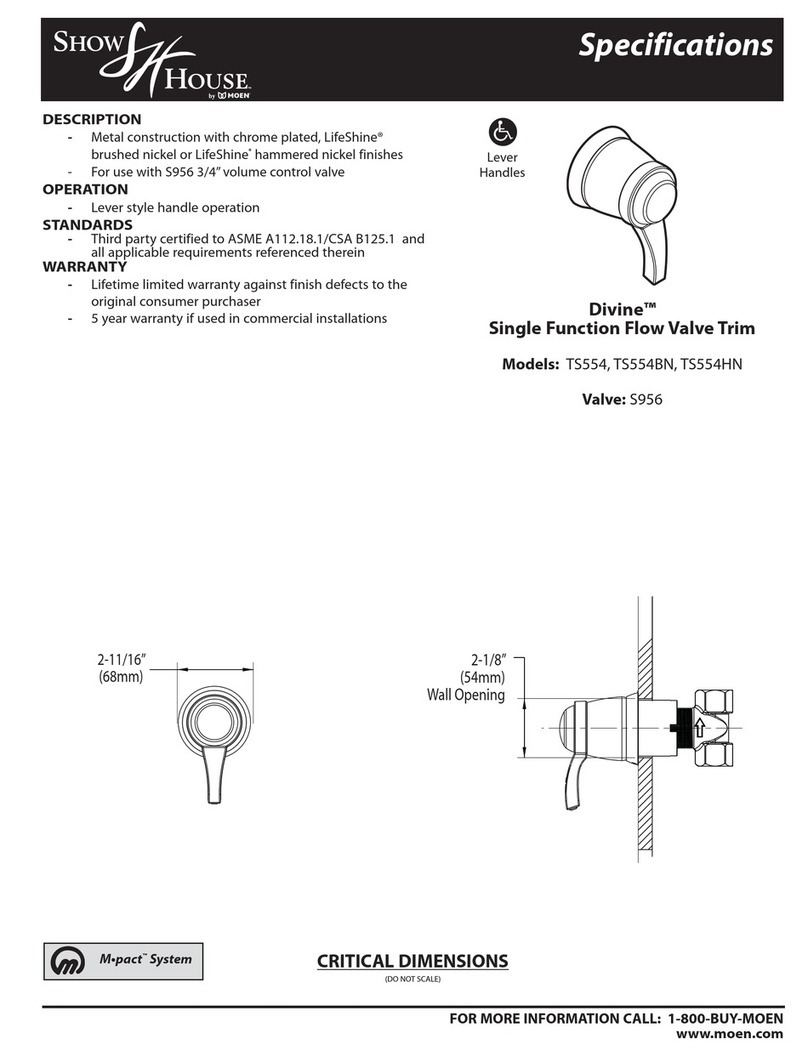 Moen TS554 User manual