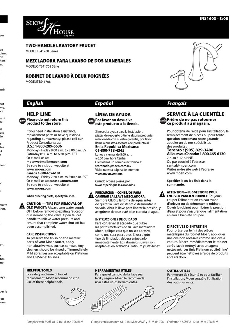 Moen TS41708 Series User manual