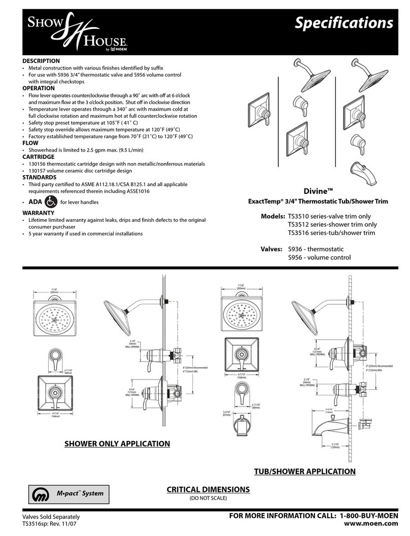 Moen TS3516sp User manual