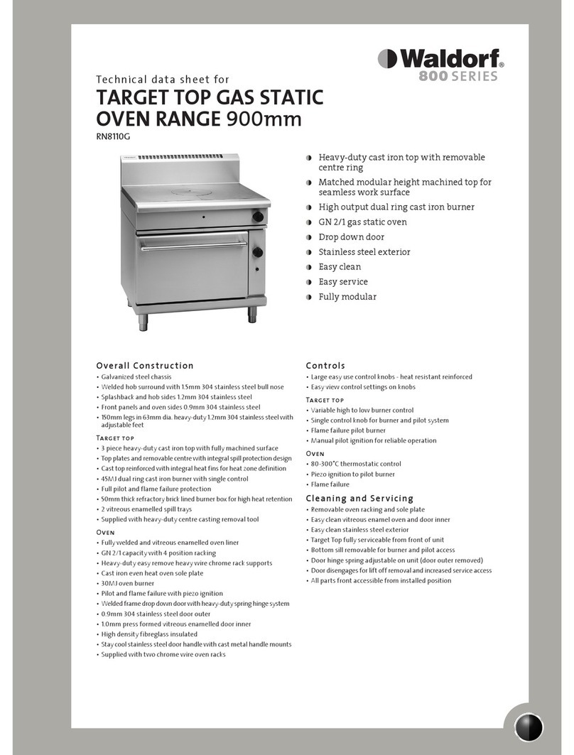 Moffat WALDORF RN8110G Instruction Manual