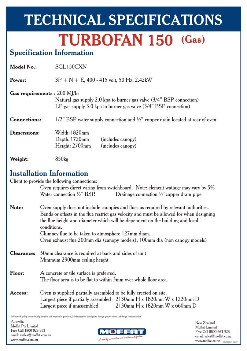 Moffat Turbofan 150 User manual