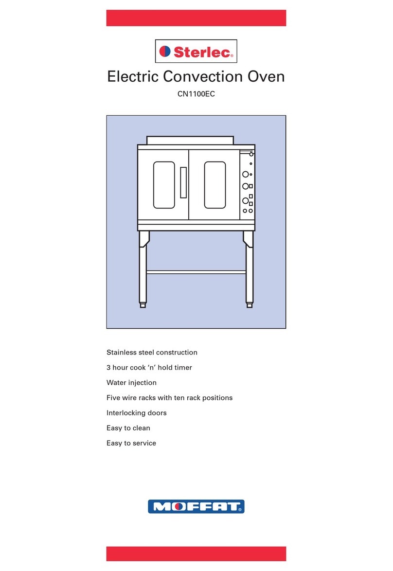 Moffat STERLEC CN1100EC Specification sheet Moffat STERLEC CN1100EC Specification sheet