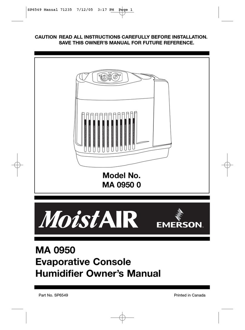 MoistAir MA 0950 owner's manual