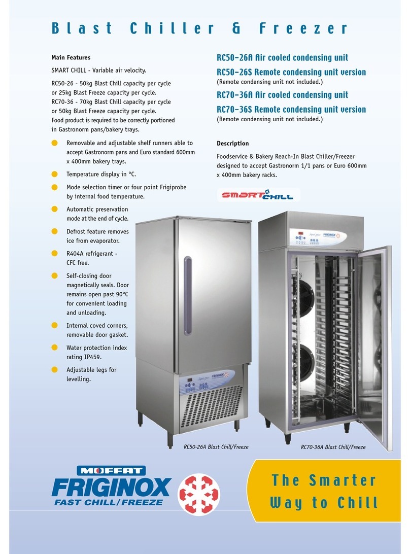 Moffat Friginox RC50-26A Specification sheet