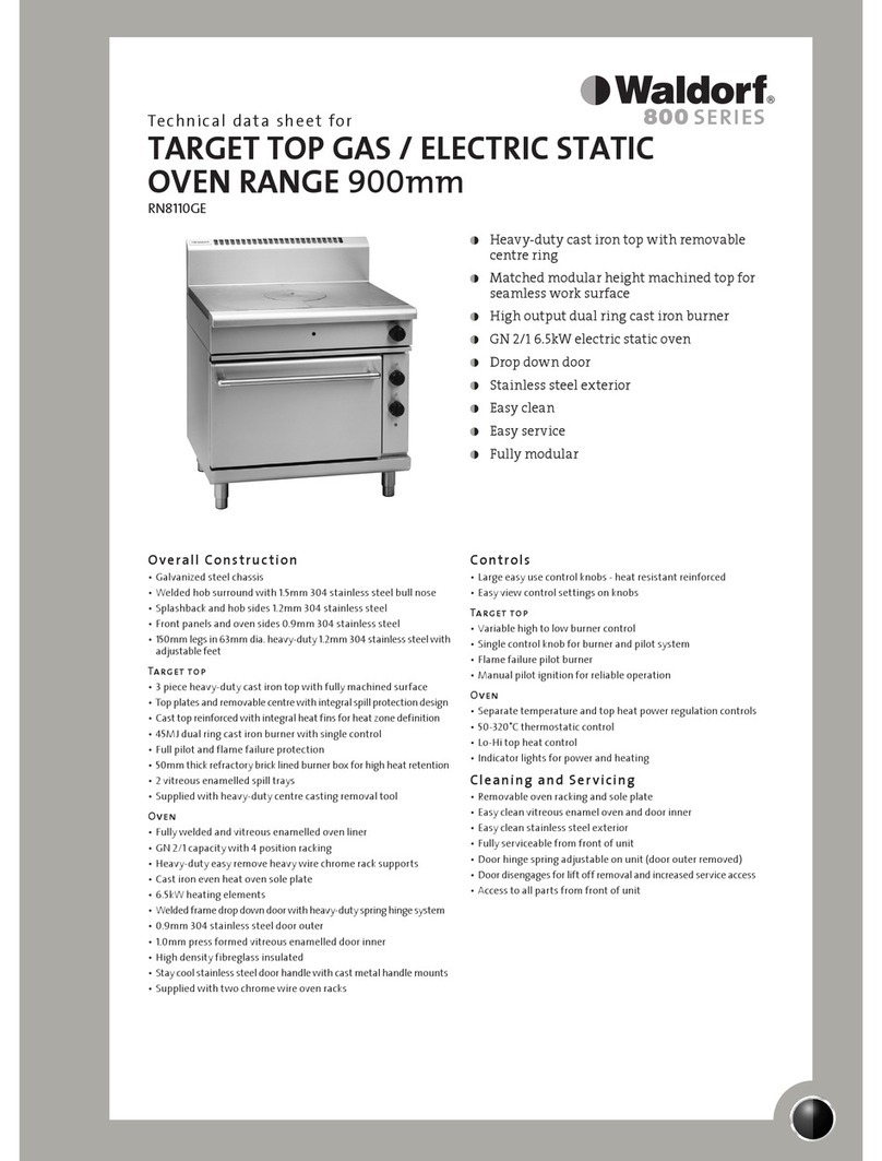 Moffat WALDORF RN8110GE Instruction Manual