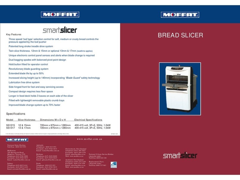 Moffat SMART SLICER MF/0861/1006 User manual Moffat SMART SLICER MF/0861/1006 User manual
