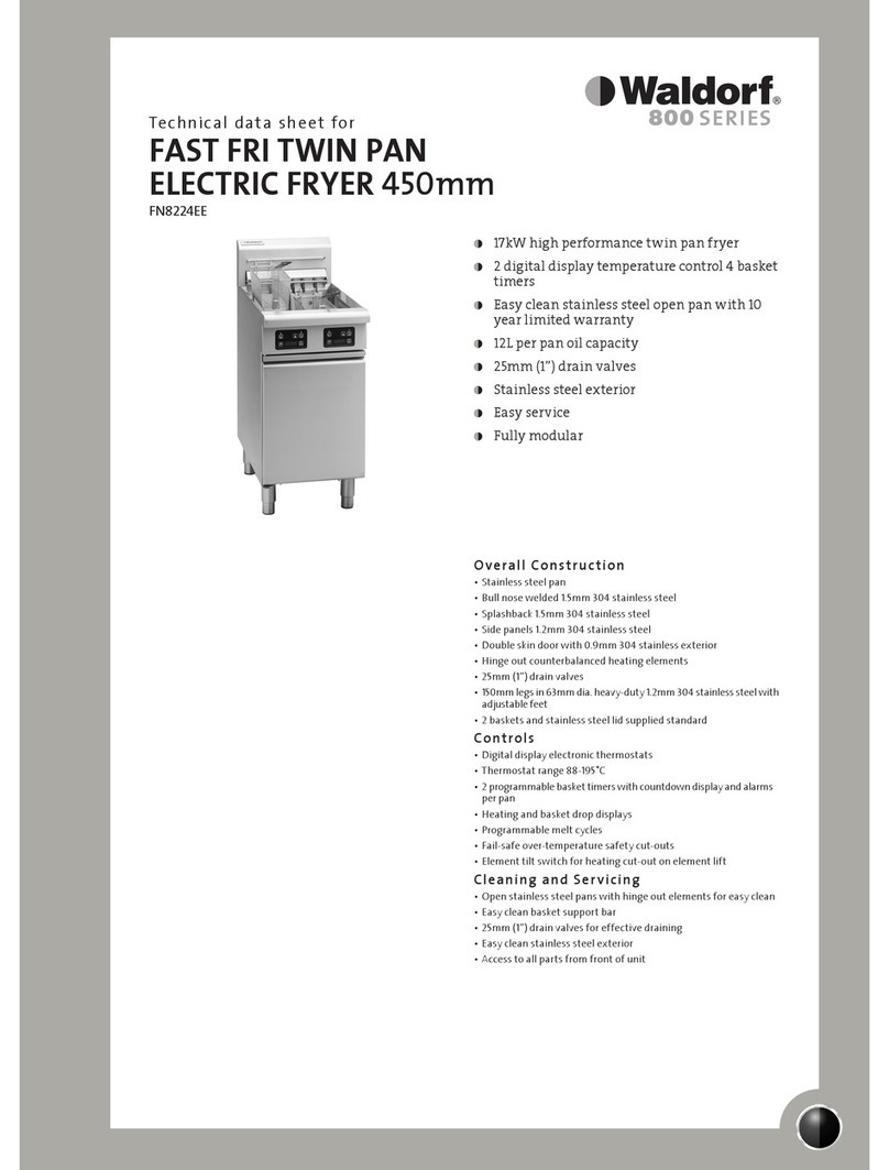 Moffat Waldorf FN8224EE Technical data sheet