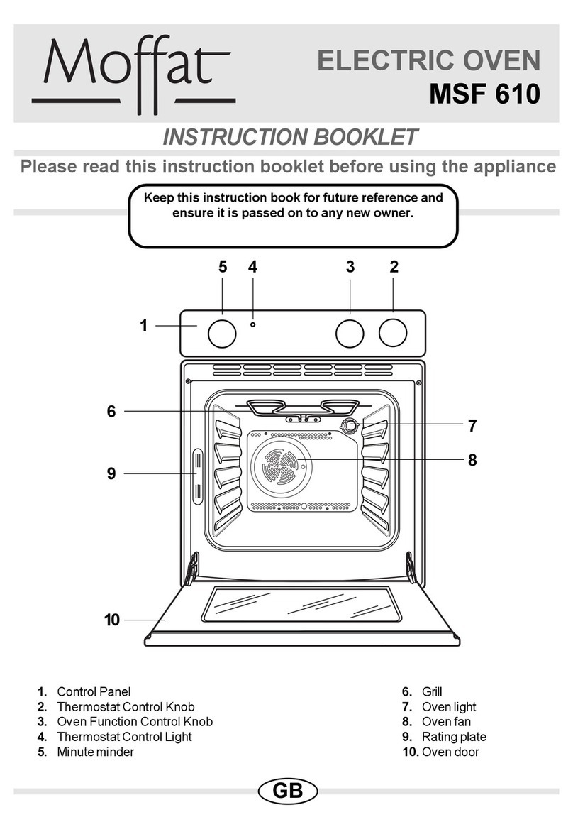 Moffat MSF 610 Instruction booklet