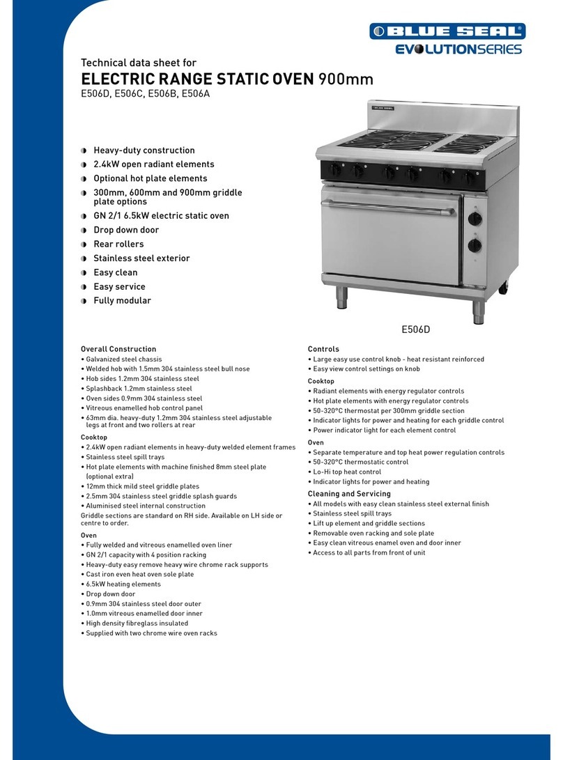 Moffat Blue Seal Evolution Series E506D Instruction Manual