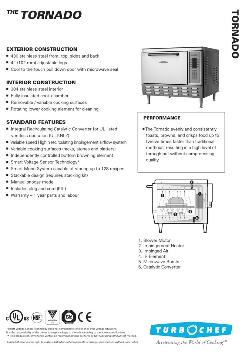 Moffat Turbochef Microwave Oven Specification sheet Moffat Turbochef Microwave Oven Specification sheet