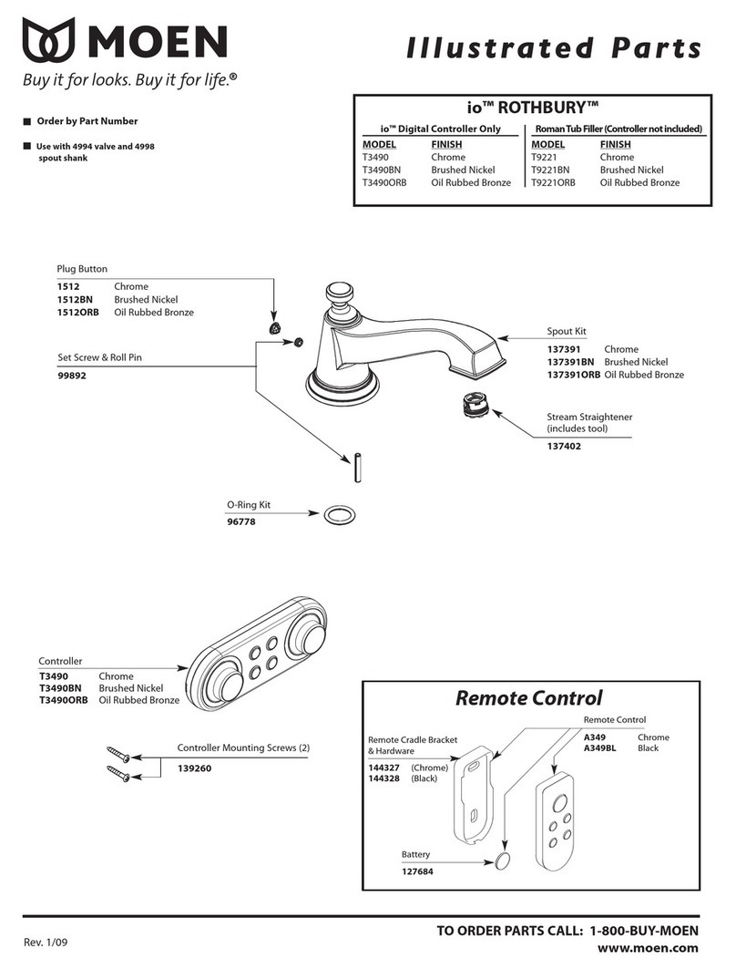 Moen io ROTHBURY T3490 Setup guide