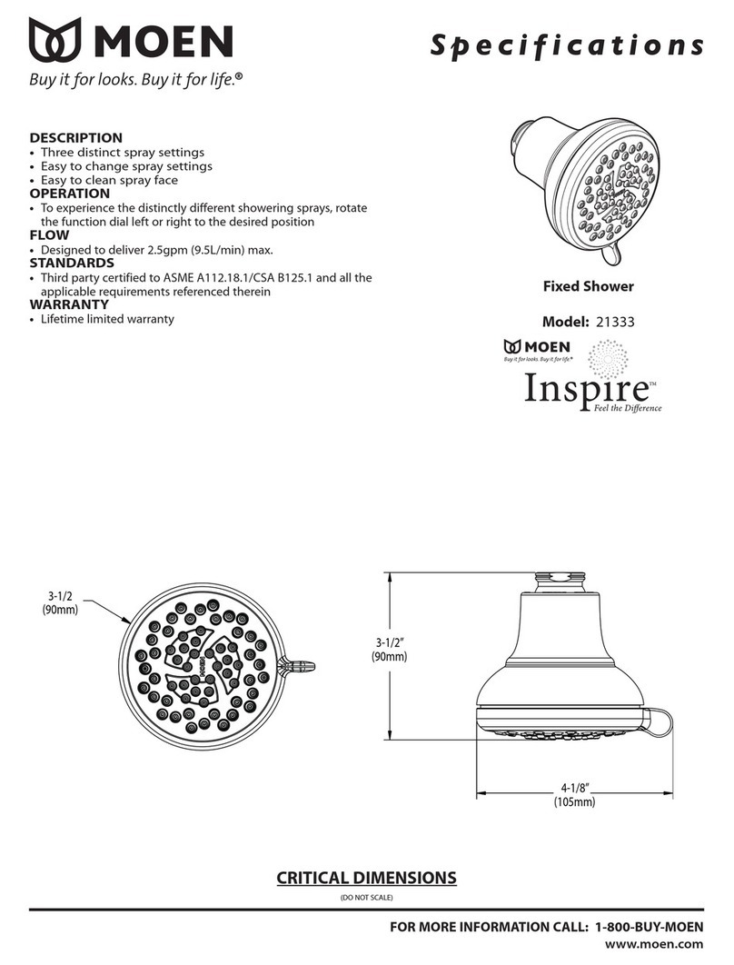 Moen Inspire 21333 Specifications