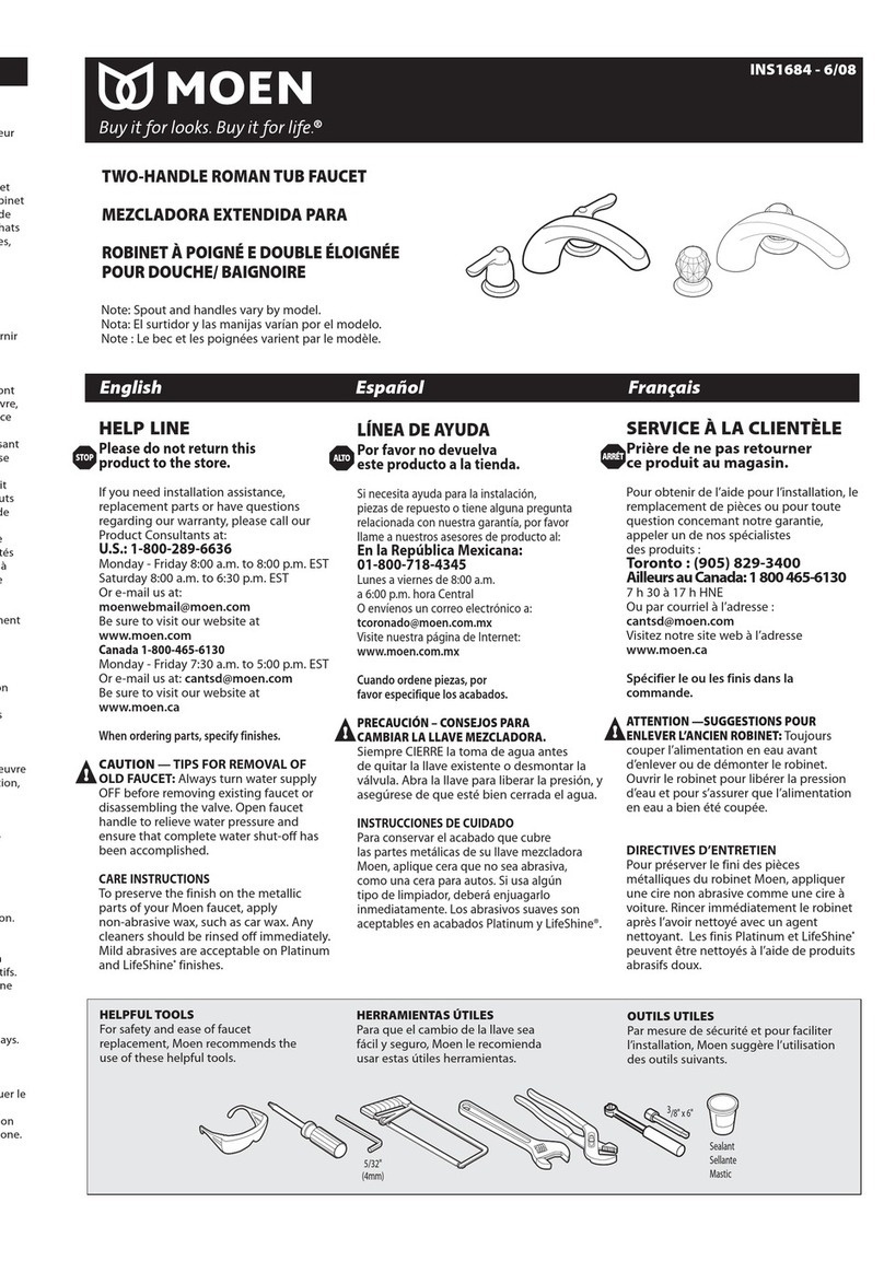Moen INS1684 User manual