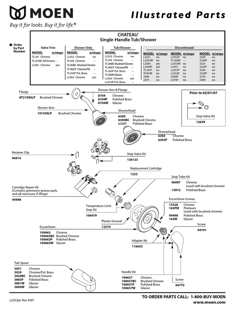 Moen CHATEAU L2353P User manual Moen CHATEAU L2353P User manual