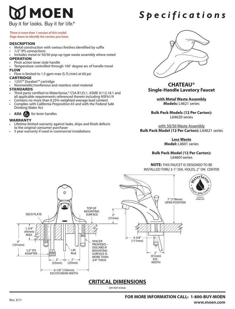 Moen CHATEAU L4621 Series User manual