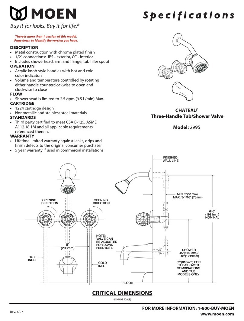 Moen Chateau 2995 Specifications