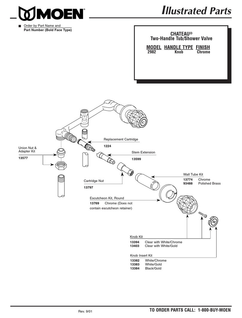 Moen Chateau 2982PT Setup guide