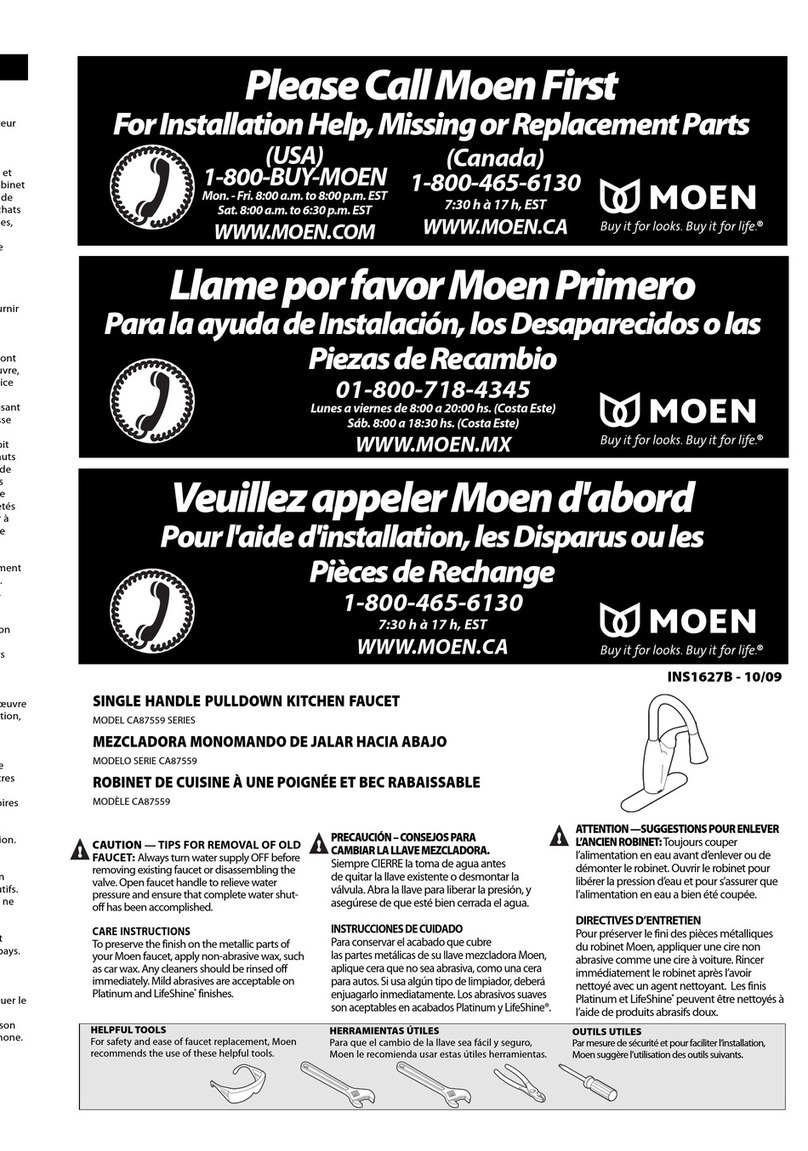 Moen CA87559 Series User manual