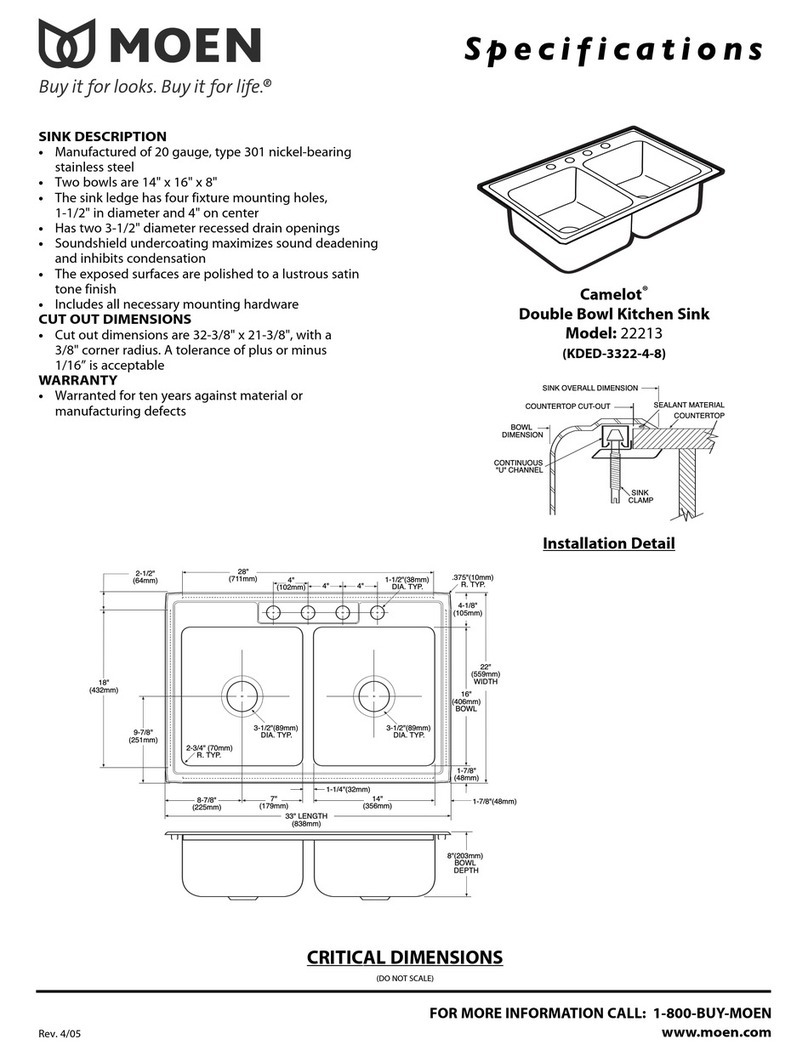 Moen Camelot 22213 User manual
