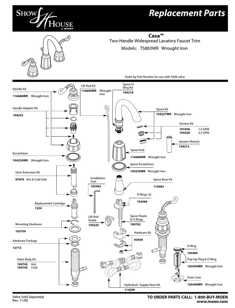 Moen ShowHouse Casa TS883WR Manual
