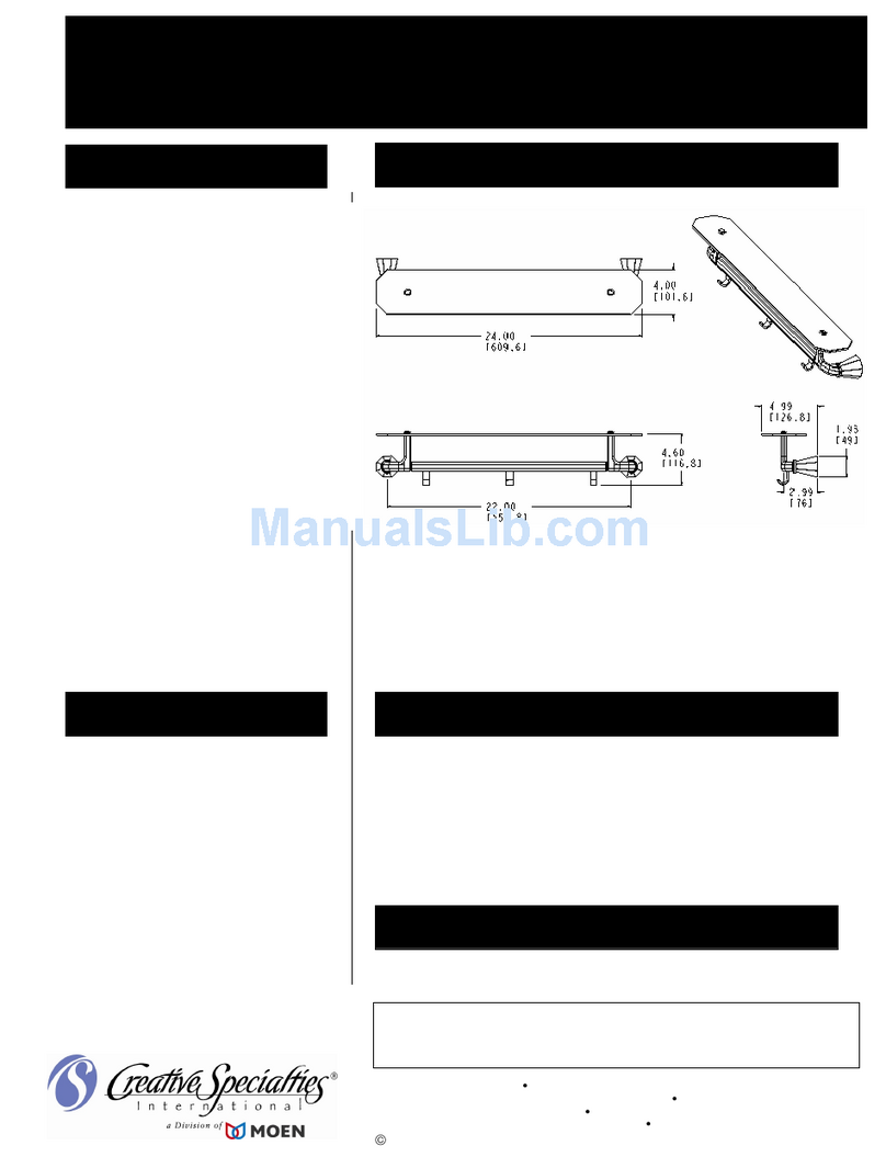 Moen Glass Shelf / Towel Bar Combo YB9790 Technical specifications