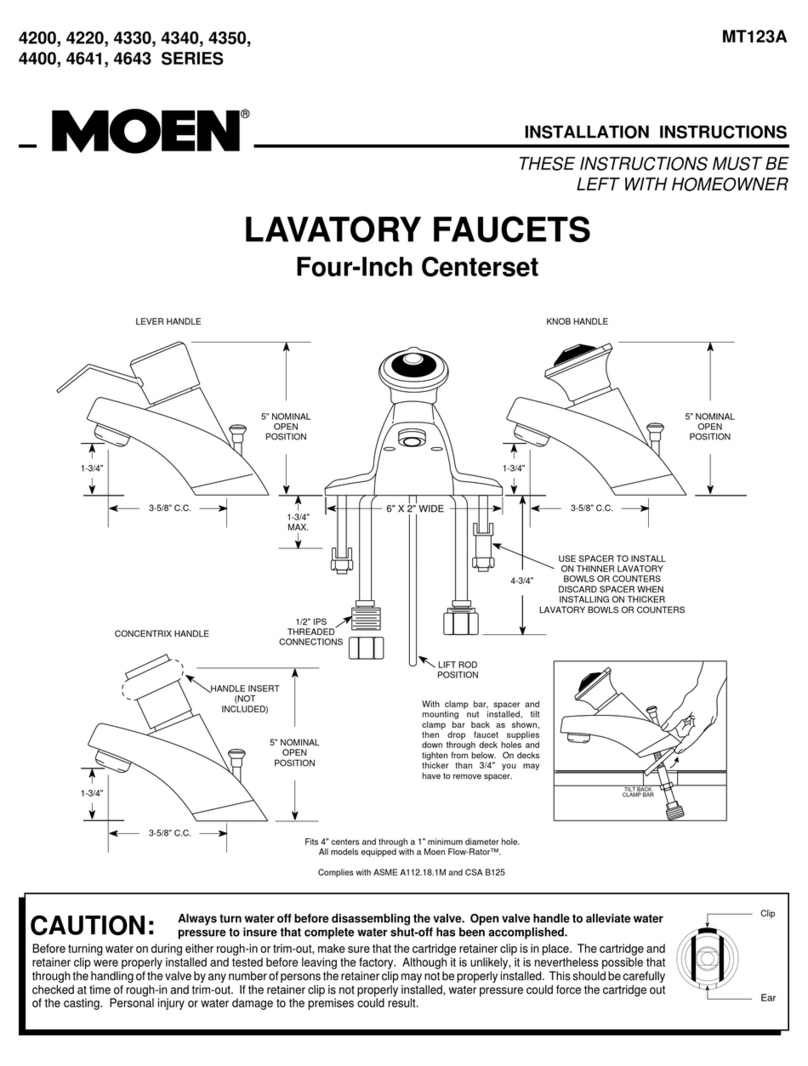 Moen FOUR-INCH CENTERSET 4200 User manual