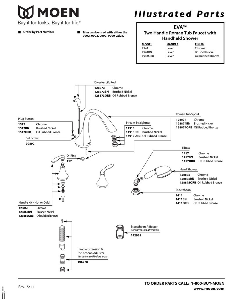Moen EVA T944BN User manual