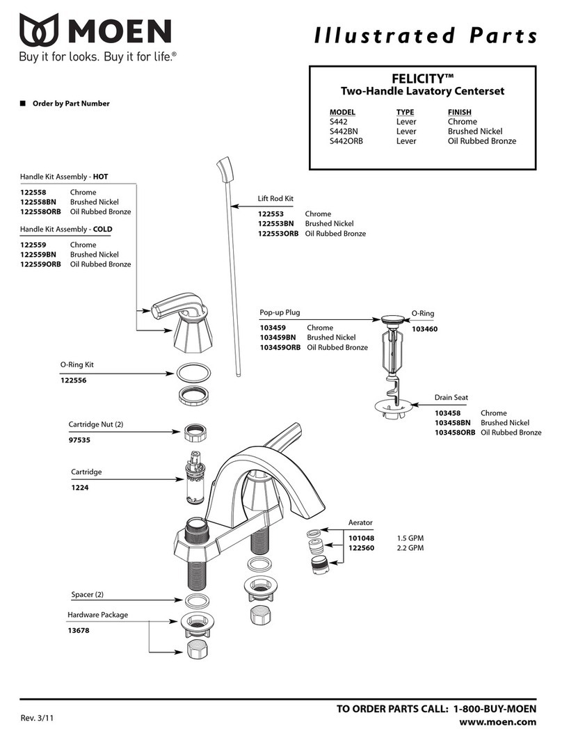 Moen Felicity S442 Chrome Replacement parts