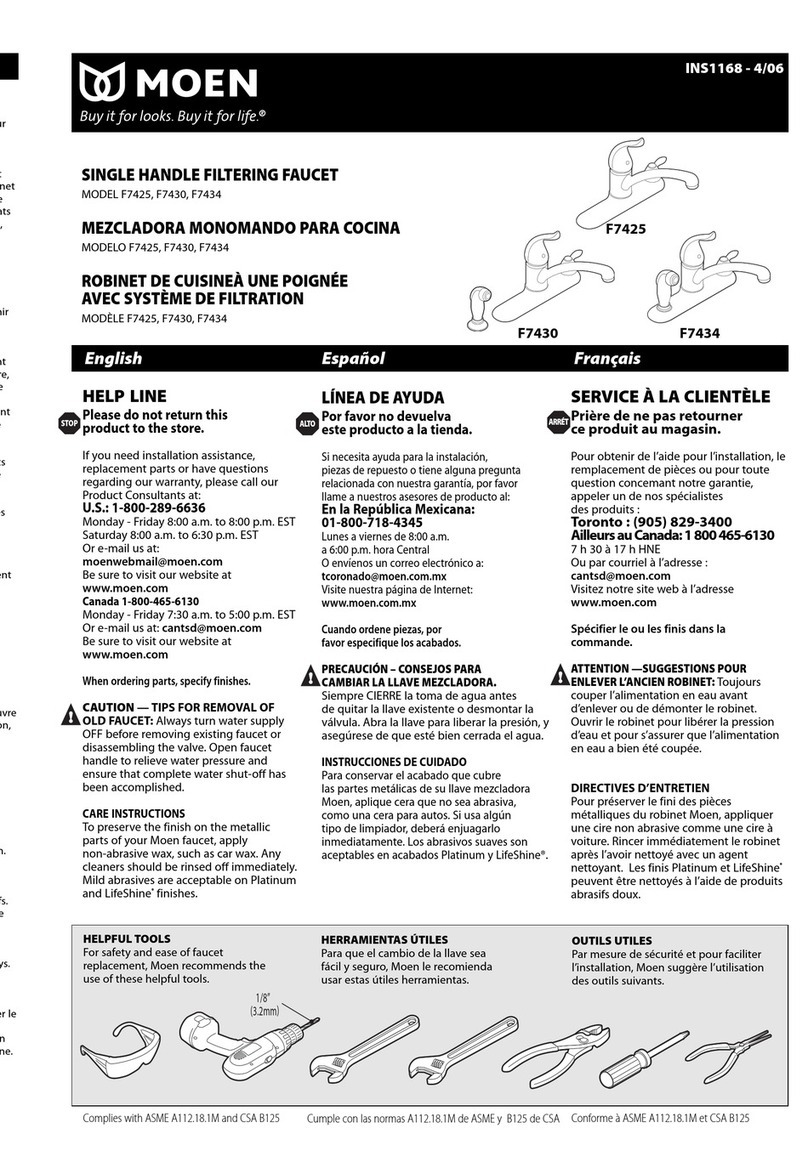 Moen F7430 user manual