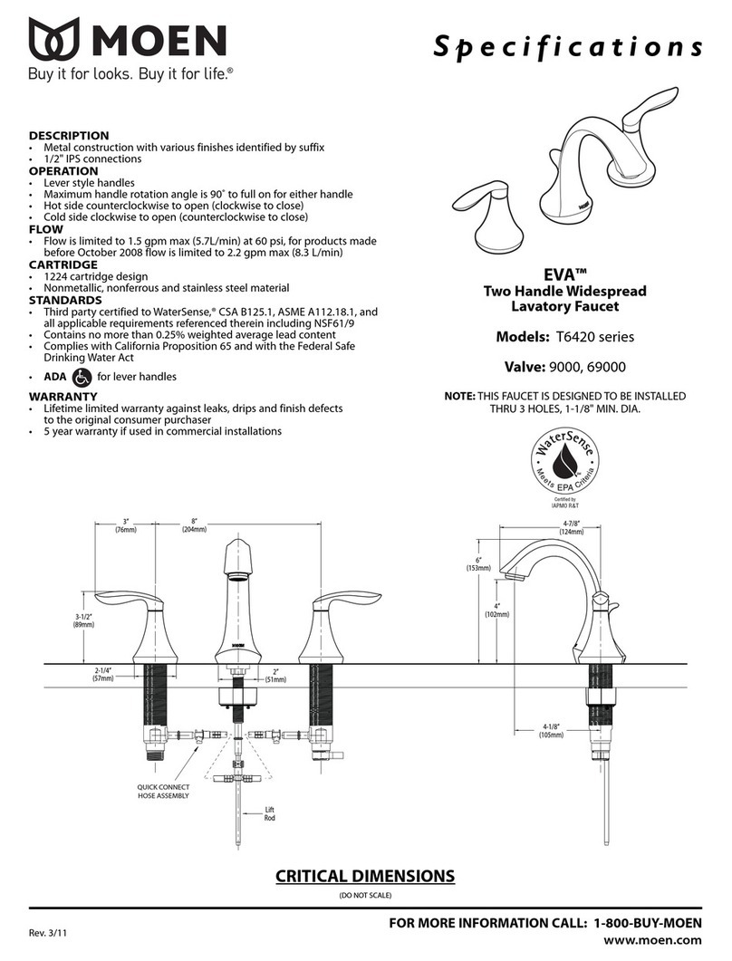 Moen Eva T6420 series User manual