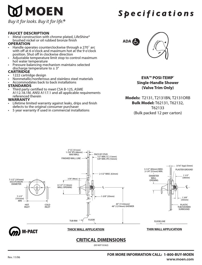 Moen EVA T2131BN User manual
