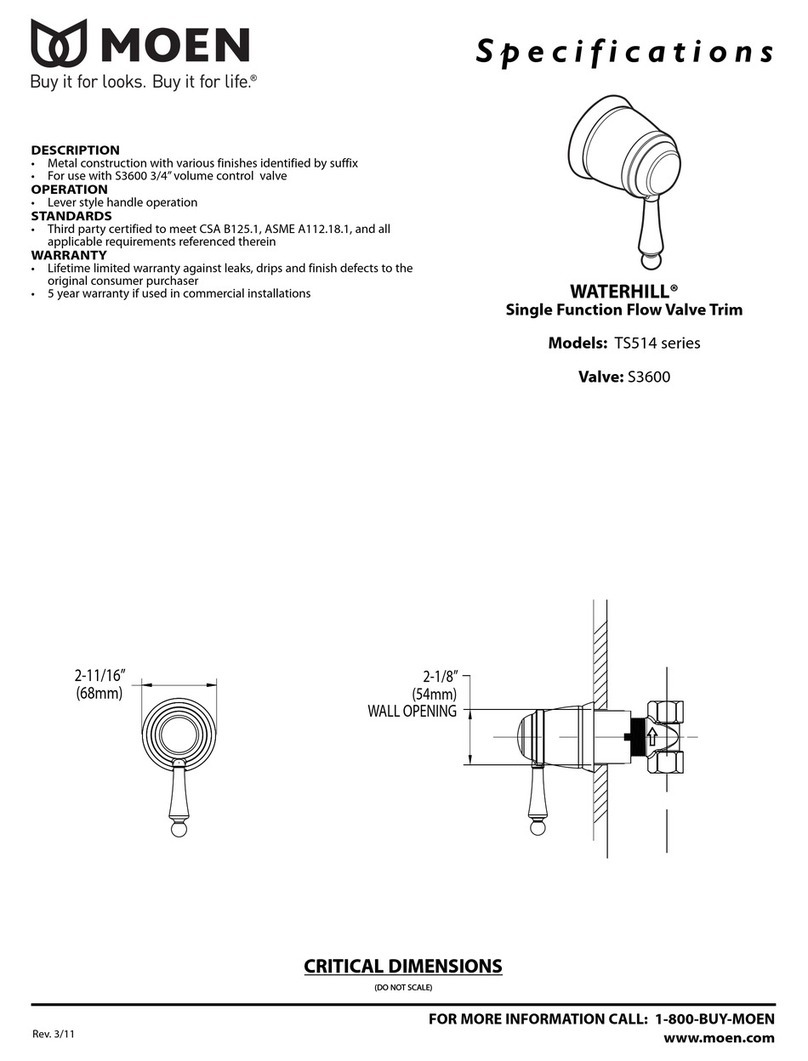 Moen Show House TS514 Series User manual