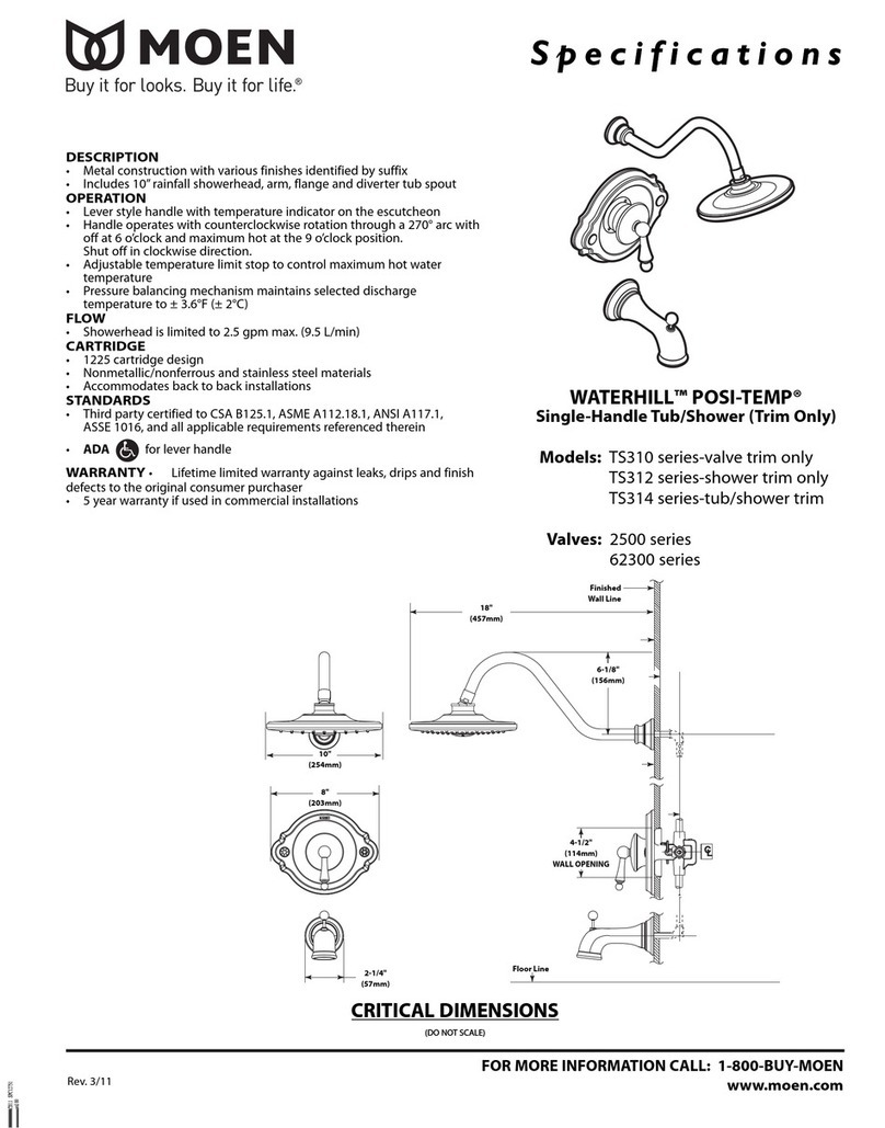 Moen Show House S932 User manual