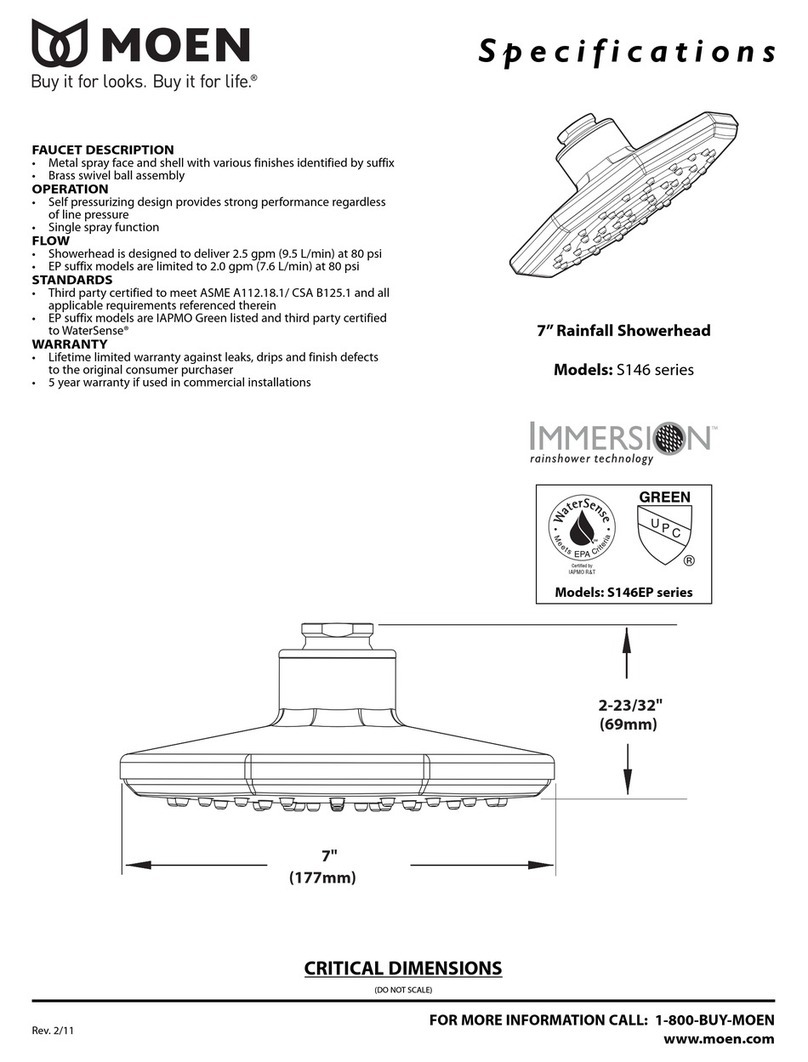 Moen Show House S146BN User manual