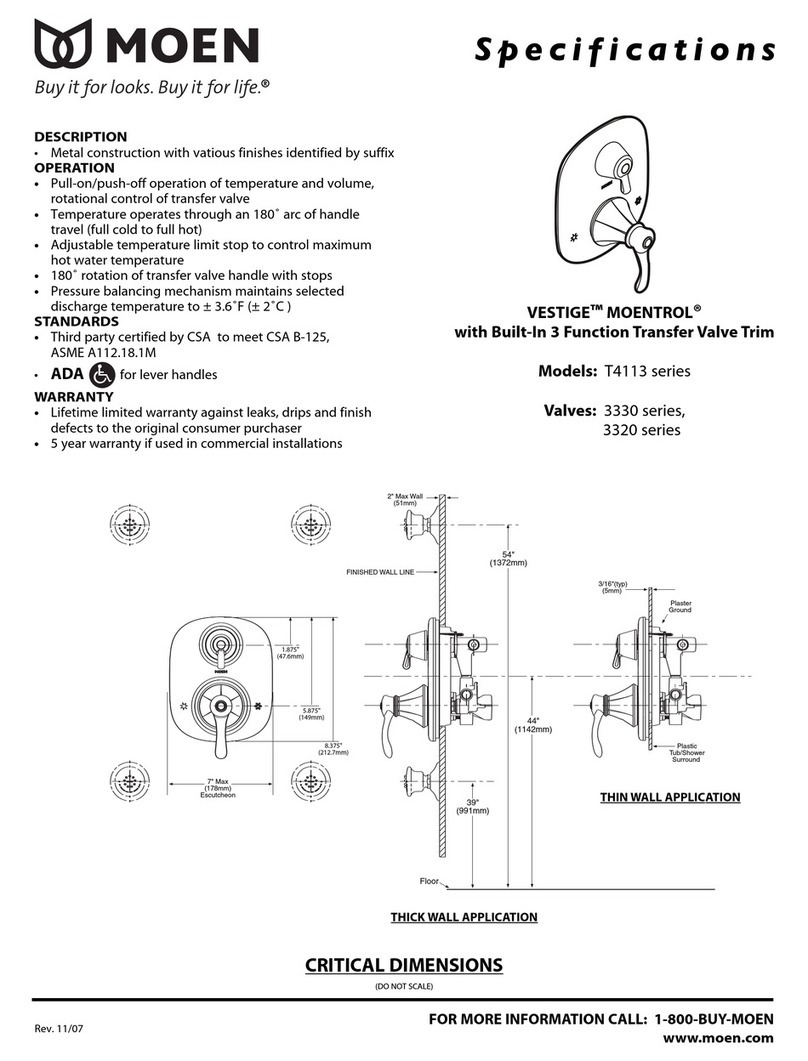 Moen T4113 SERIES User manual