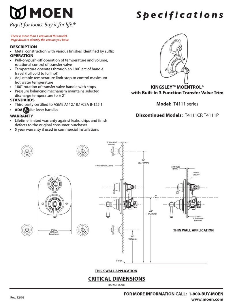 Moen T4111 SERIES User manual