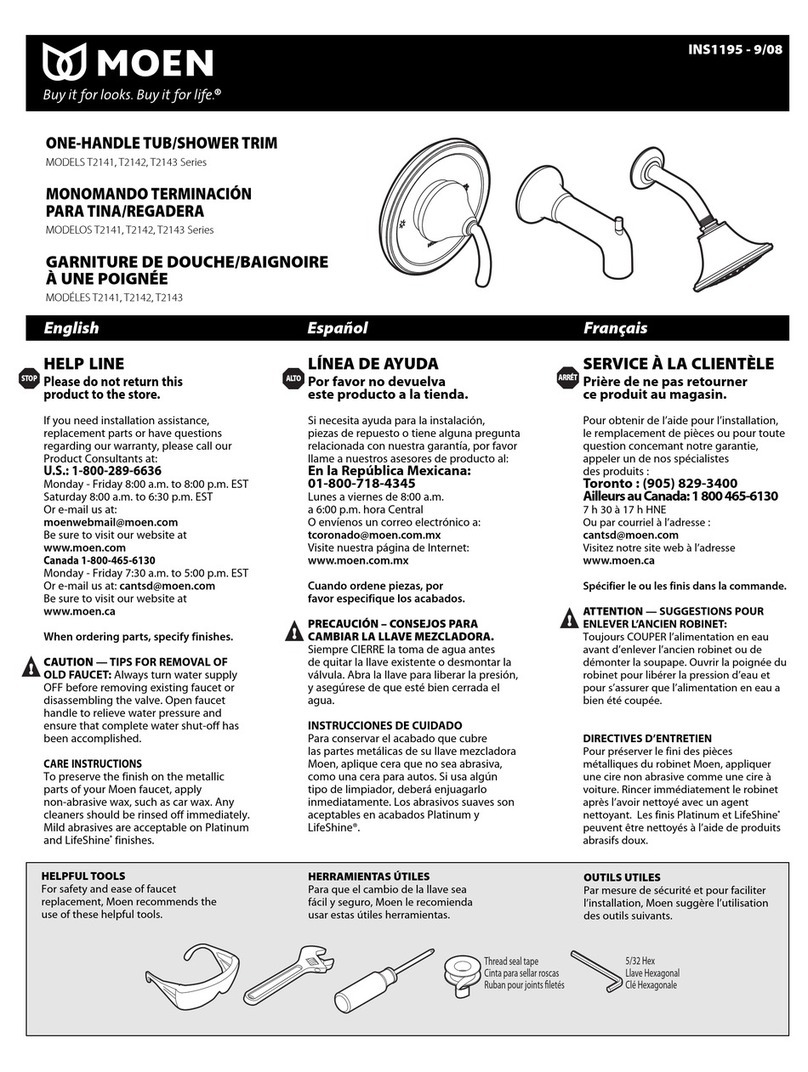 Moen T2141 user manual