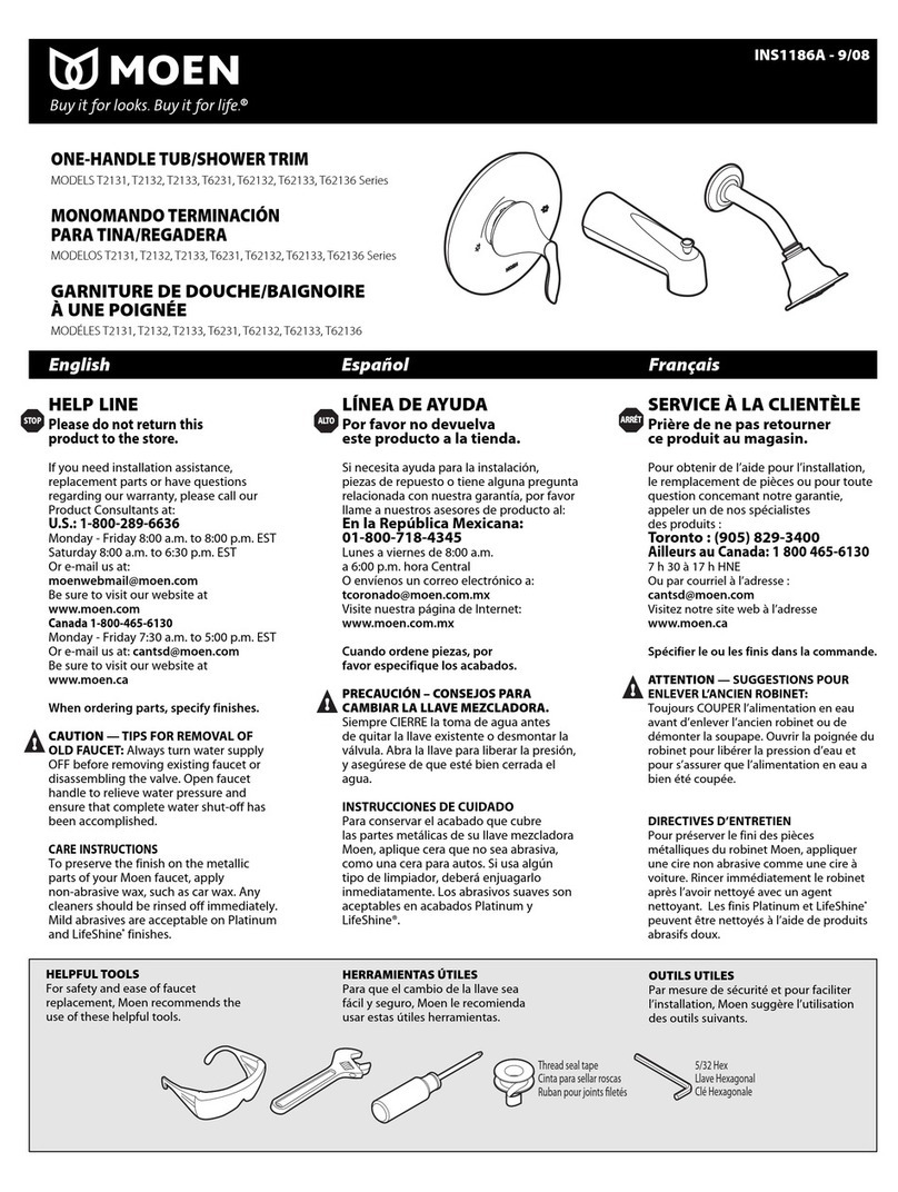 Moen T2131 Series User manual