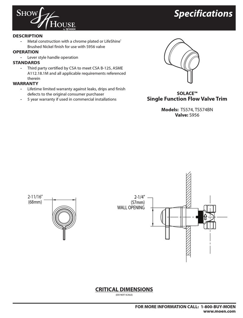 Moen SOLACE TS574 User manual Moen SOLACE TS574 User manual