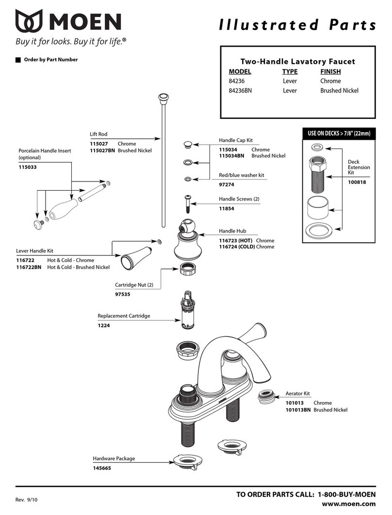 Moen Lever Brushed Nickel 84236BN Setup guide Moen Lever Brushed Nickel 84236BN Setup guide