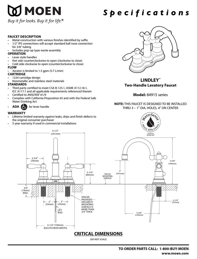 Moen LINDLEY 84915 Series User manual