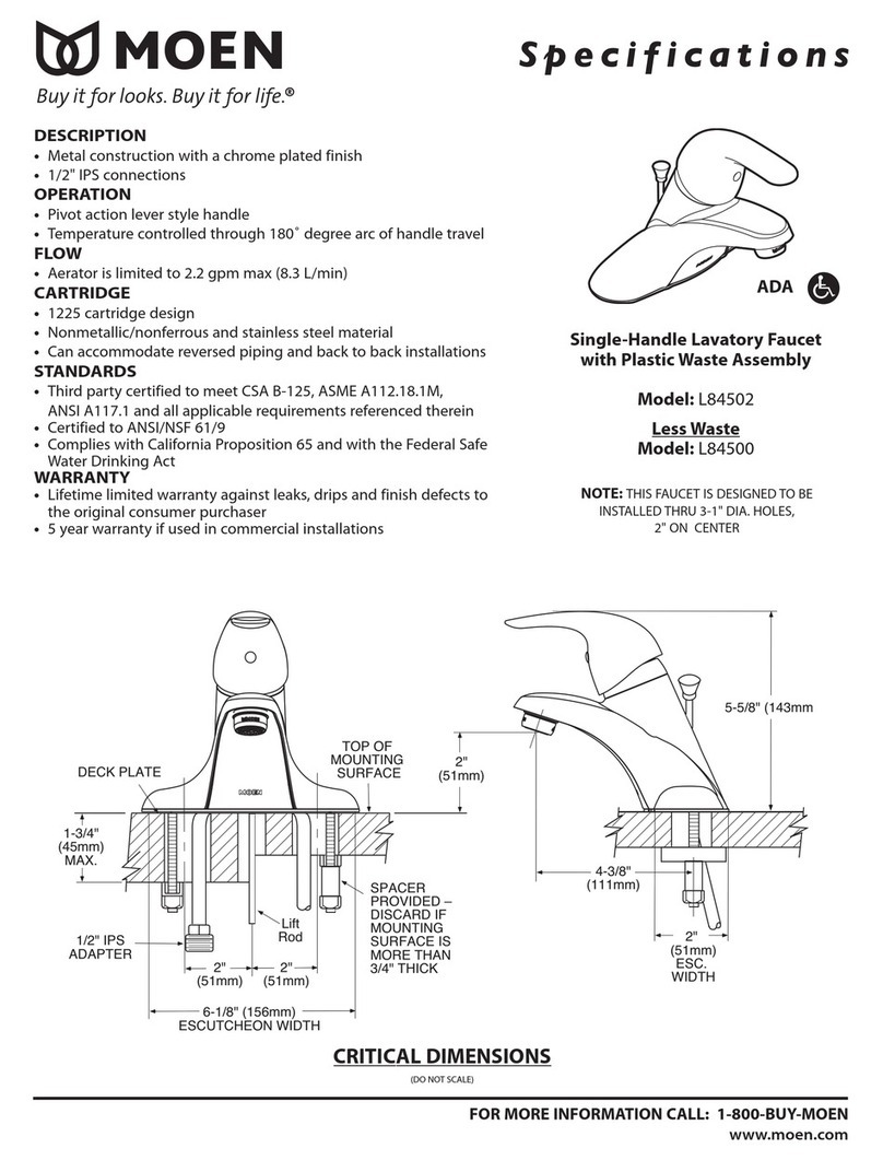 Moen L84502 User manual