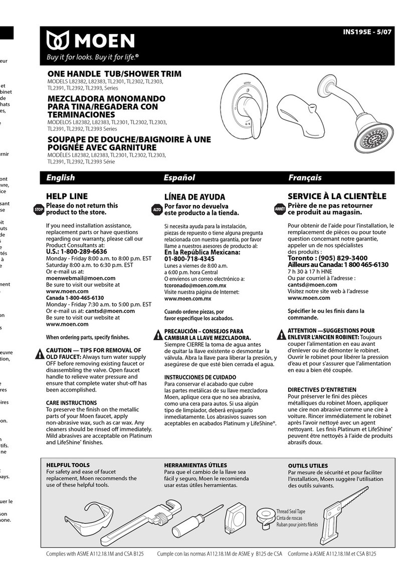 Moen L82382 Series manual