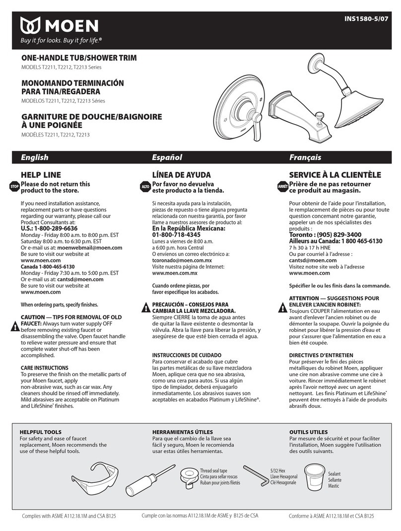 Moen Rothbury Posi-Temp T2211 User manual