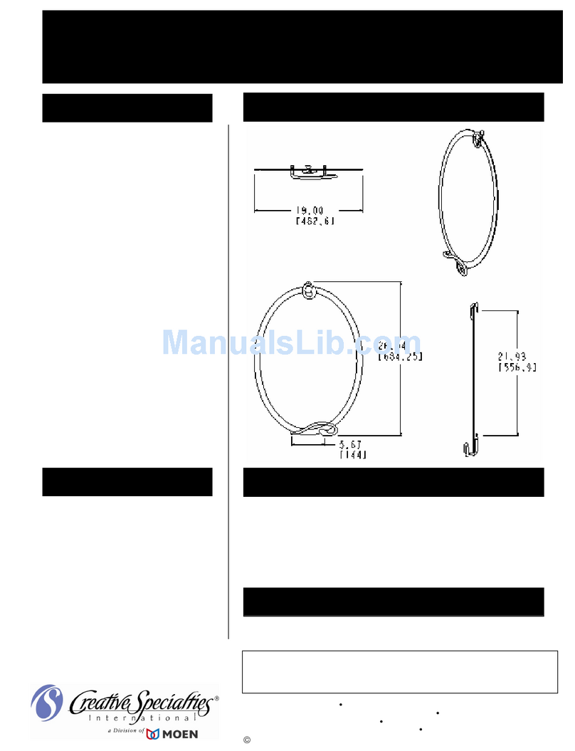 Moen Oval Mirror YB7695 Technical specifications Moen Oval Mirror YB7695 Technical specifications