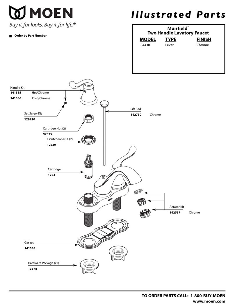 Moen Muirfield 84438 Setup guide Moen Muirfield 84438 Setup guide