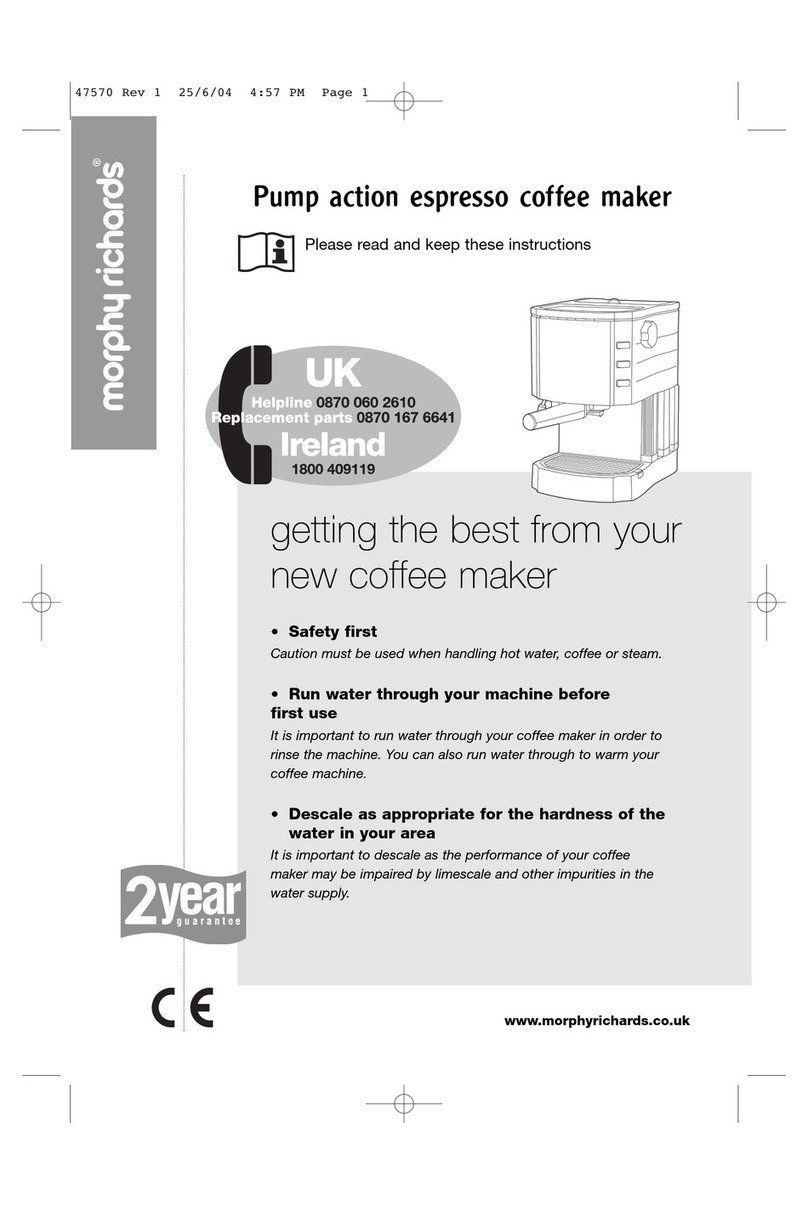 Morphy Richards Pump action espresso User manual