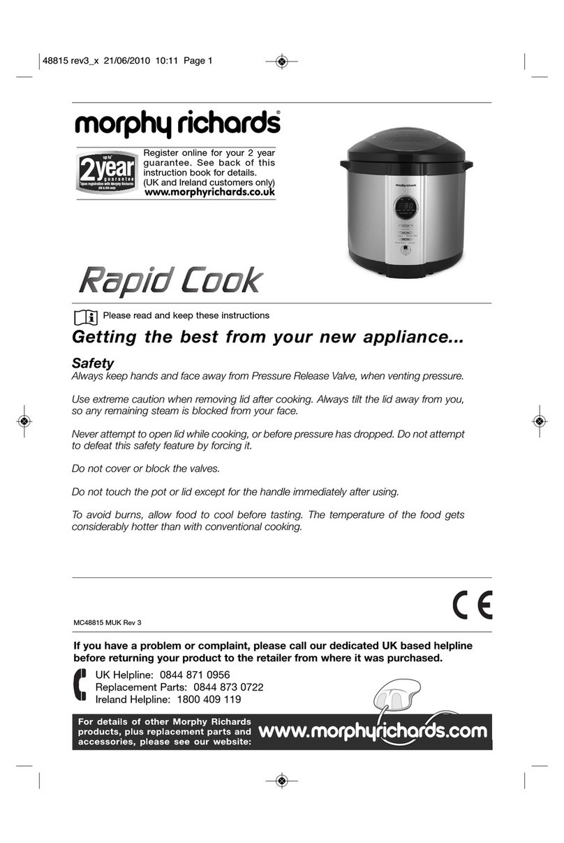 Morphy Richards RAPID COOK MC48815 instructions